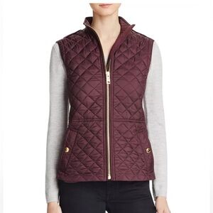 Burberry Timdale Quilted Plum Vest Women’s Size Large